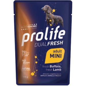 PROLIFE DOG BUSTA GR.100 ADULT FRESH BUFFALO, FRESH LAMB - MINI 