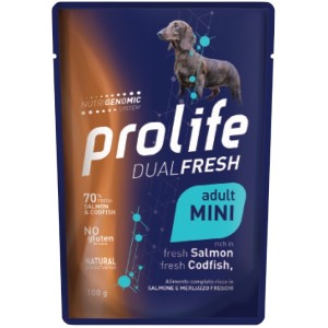 PROLIFE DOG BUSTA GR.100 ADULT FRESH SALMON, FRESH CODFISH - MINI