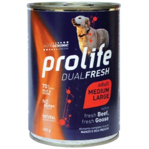 PROLIFE DOG ADULT FRESH BEEF, FRESH GOOSE - MEDIUM/LARGE GR. 400