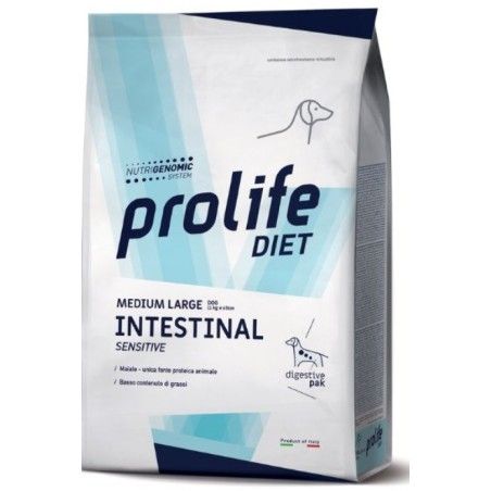 PROLIFE..VETERINARY DIET DOG INTESTINAL SENSITIVE MEDIUM/LARGE MAIALE KG.8 **spedizione gratis**