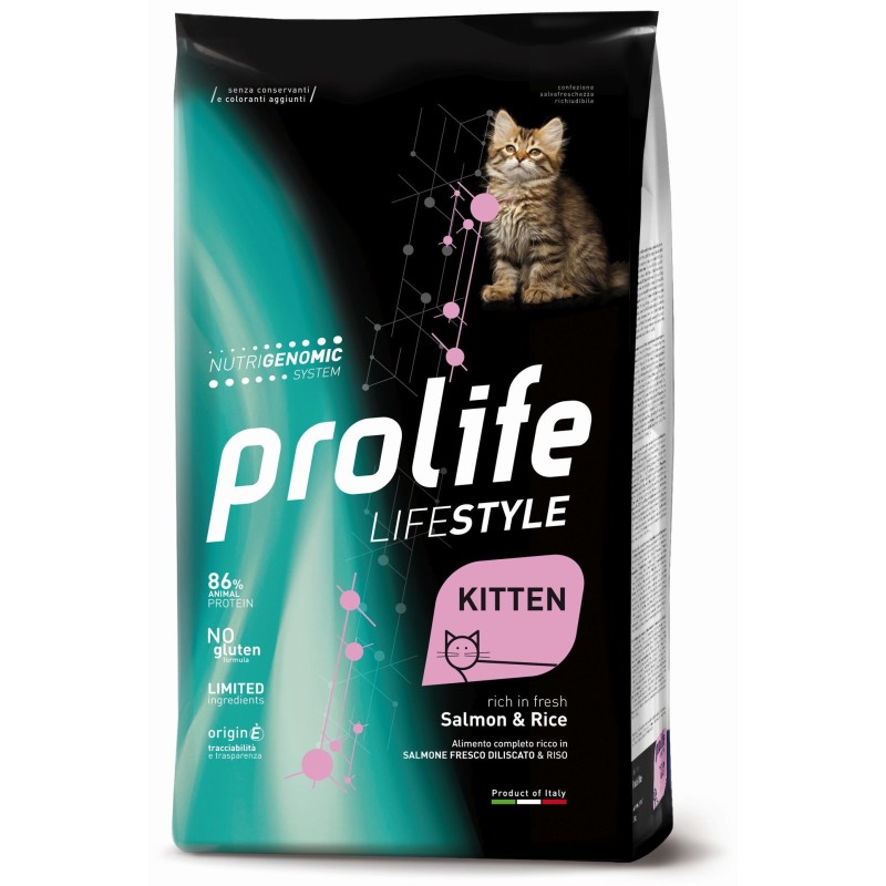 PROLIFE CAT LIFESTYLE KITTEN SALMON & RICE KG. 7