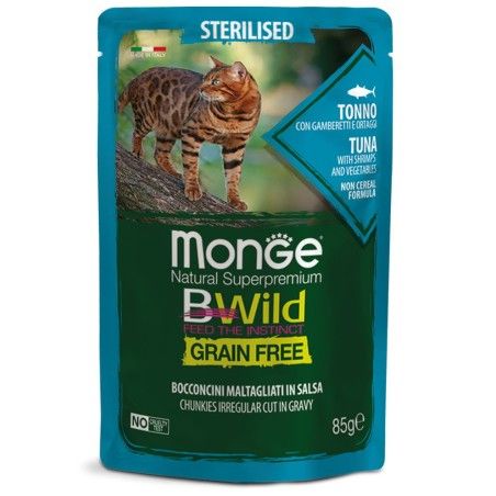 MONGE BWILD BUSTA GR. 85 TONNO, GAMBERETTI ORTAGGI