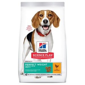 HILL'S SCIENCE PLAN PERFECT WEIGHT MEDIUM ALIMENTO PER CANI CON POLLO KG. 12