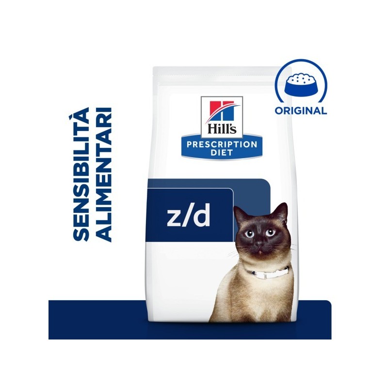 HILL'S PRESCRIPTION DIET Z/D CROCCHETTE PER GATTI PER LE SENSIBILITÀ ALIMENTARI KG. 3