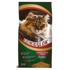 MORANDO CROCC GATTO "FLIK & FLOK" CON MANZO, POLLO E VERDURE KG. 20