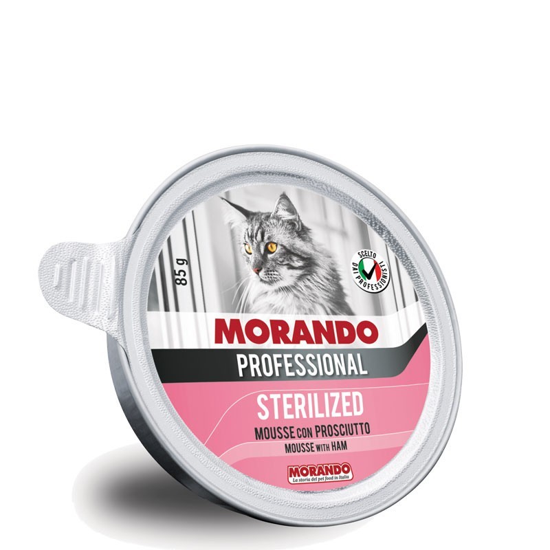 MORANDO CAT STERILIZED MOUSSE PROSCIUTTO GR. 85