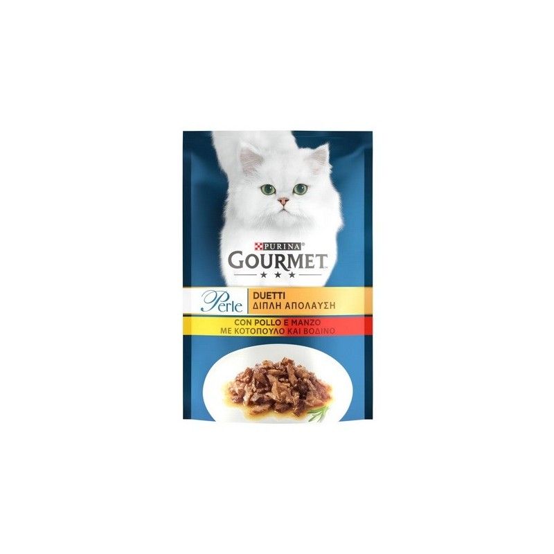 GOURMET PERLE DUETTI MANZO POLLO