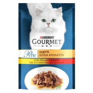 GOURMET PERLE DUETTI MANZO POLLO