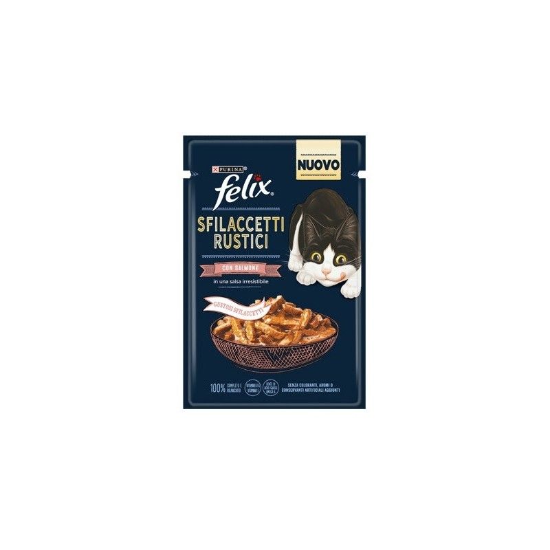 FELIX BUSTA 80 GR SFILACCETTI RUSTICI SALMONE