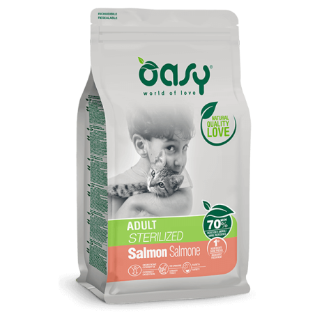 OASY CAT ADULT STERILIZED SALMONE KG. 1,5
