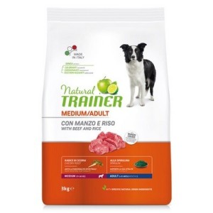 TRAINER DOG NATURAL ADULT MEDIUM CON MANZO E RISO KG. 3
