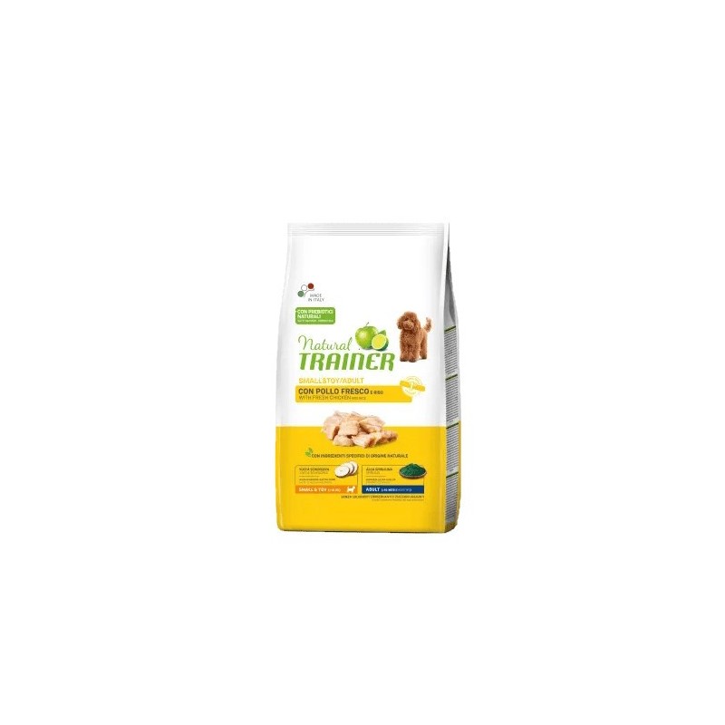 TRAINER NATURAL ADULT SMALL&TOY CON POLLO FRESCO E RISO KG.7