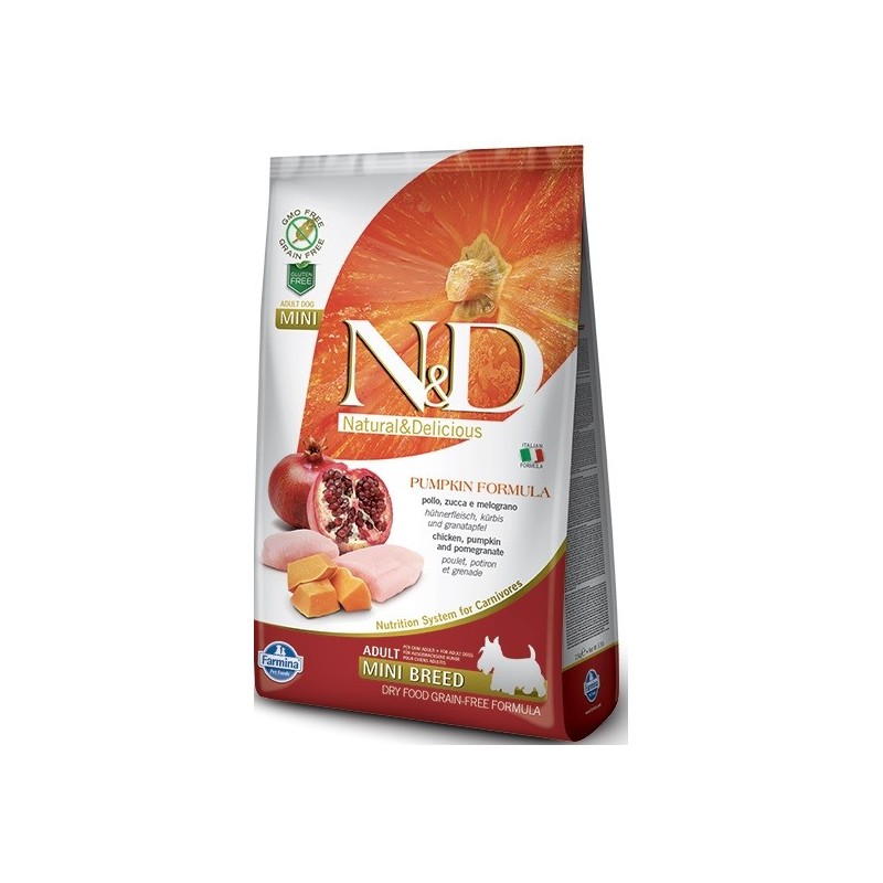 N&D PUMPKIN ADULT MINI POLLO E MELOGRANO KG. 7