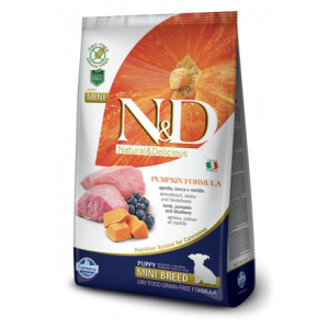 N&D PUMPKIN PUPPY MINI AGNELLO E MIRTILLO GR. 800