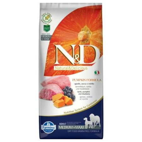 N&D PUMPKIN ADULT MEDIUM/MAXI AGNELLO E MIRTILLO 2.5 KG