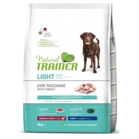 TRAINER NATURAL LIGHT IN FAT  MEDIUM/MAXI CARE CON CARNI BIANCHE KG.3