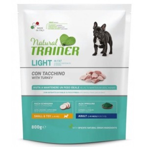 TRAINER NATURAL LIGHT IN FAT SMALL&TOY ADULT CON CARNI BIANCHE GR.800