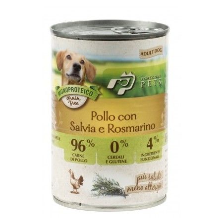 PROF.PET DOG GR. 400 POLLO SALVIA ROSM.