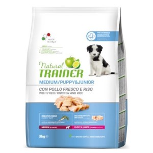 TRAINER DOG NATURAL PUPPY & JUNIOR MEDIUM CON POLLO FRESCO KG. 3
