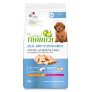 TRAINER NATURAL PUPPY & JUNIOR SMALL & TOY CON POLLO FRESCO E RISO KG.2