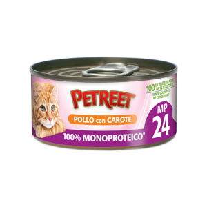 PETREET 100% MONOP. POLLO CAROTE GR. 60