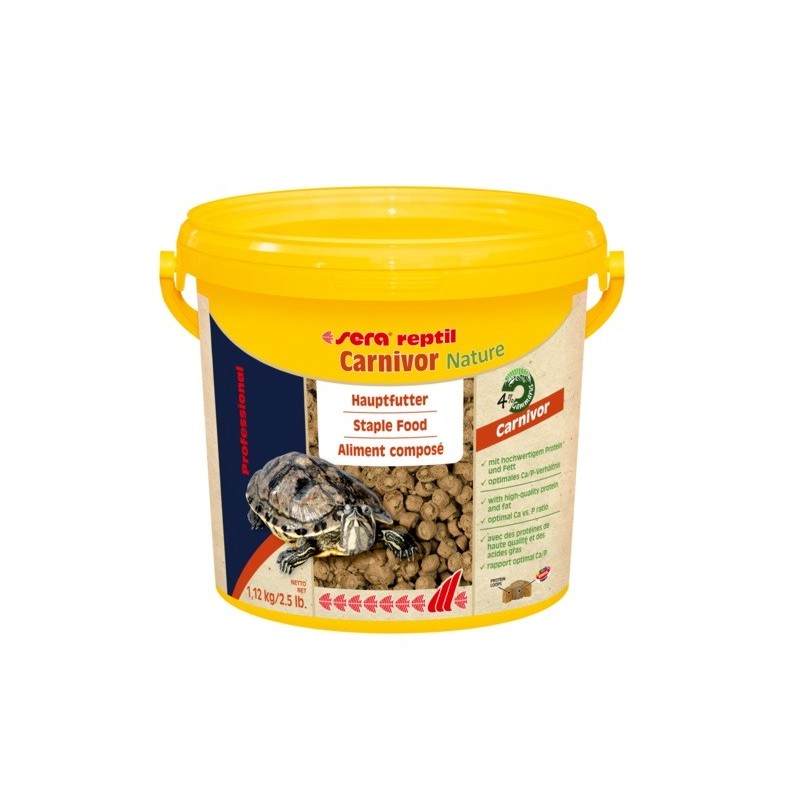 SERA NATURE REPTIL PROFESSIONAL CARNIVOR SECCHIELLO 10 LT / 3,3 KG 