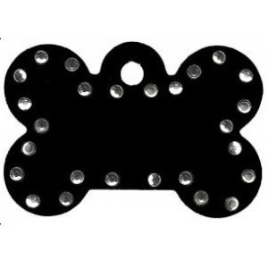 OSSO STRASS NERO ( Dim. 38x25 )