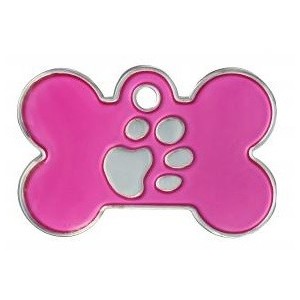 OSSO COLORATO + ZAMPA, COLORE ROSA ( Dim. 39x24 )