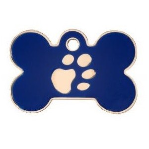 OSSO COLORATO + ZAMPA, COLORE BLU ( Dim. 39x24 )