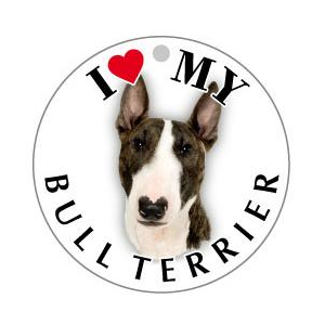 BULL TERRIER MARRONE - TONDA ( Dim. 30x30 )