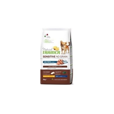 TRAINER SENSITIVE NO GRAIN ADULT SMALL & TOY TROTA E PATATE KG. 2