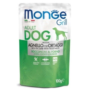 MONGE DOG BUSTA GRILL AGNELLO CON ORTAGGI GR. 100