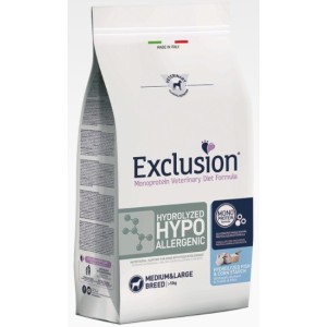 EXCLUSION DIET HYDROLYZED HYPOALLERGENIC HYDRILIZED FISH & CORN STARCH MEDIUM/LARGE BREED KG.12