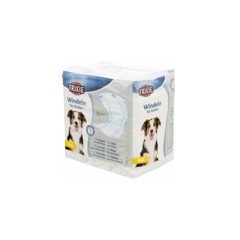 TRIXIE PANNOLINI A FASCIA PER CANI MASCHI MISURA M - L 