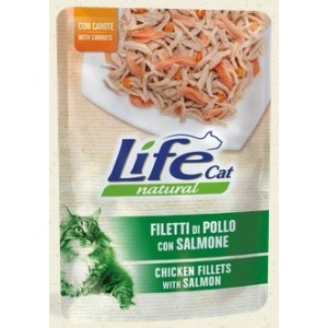 LIFE CAT BUSTA GR. 70 FILETTI DI POLLO CON SALMONE