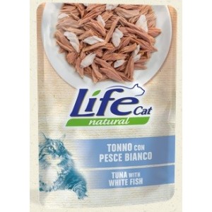LIFE CAT BUSTA GR. 70 TONNO CON PESCE BIANCO