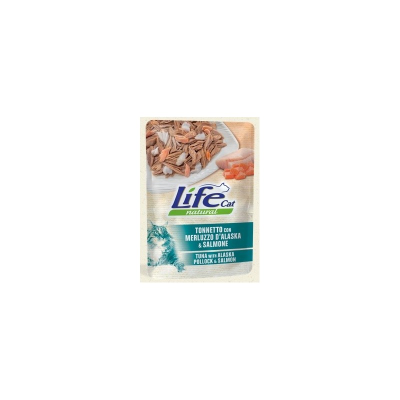 LIFE CAT BUSTA GR. 70 TONNETTO CON MERLUZZO D'ALASKA E SALMONE