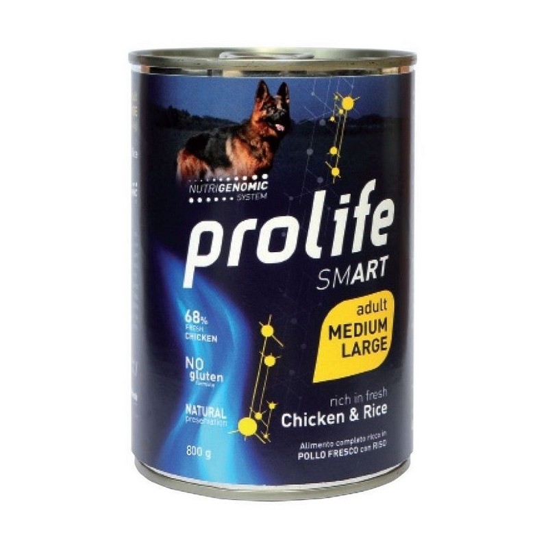 PROLIFE DOG ADULT MEDIUM/ LARGE CHICKEN&RICE GR. 800