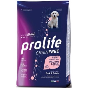 PROLIFE..DOG SENSITIV PUPPY PORK&/POTATO MEDIUM/ LARGE KG. 10