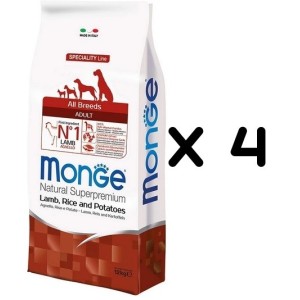 MONGE ALL BREEDS ADULT AGNELLO RISO PATATE KG.12 *acquisto minimo 4 sacchi*prezzo riferito alla singola confezione*