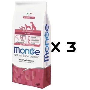 MONGE ALL BREEDS ADULT MANZO KG.12 *acquisto minimo 3 sacchi*prezzo riferito alla singola confezione*