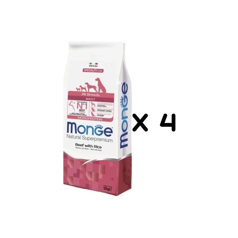 MONGE ALL BREEDS ADULT MANZO KG.12 *acquisto minimo 4 sacchi*prezzo riferito alla singola confezione*