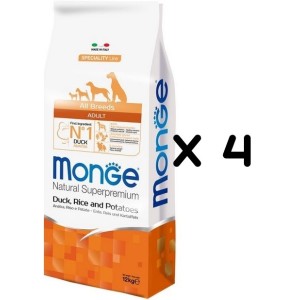 MONGE ALL BREEDS ANATRA RISO PATATE KG.12 *acquisto minimo 4 sacchi*prezzo riferito alla singola confezione*