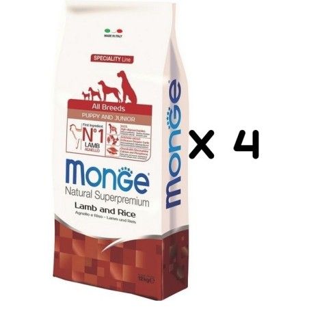 MONGE ALL BREEDS PUPPY AGNELLO E RISO KG.12 *acquisto minimo 4 sacchi*prezzo riferito alla singola confezione*