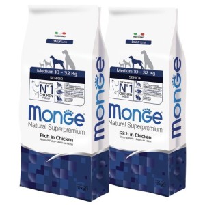MONGE MEDIUM SENIOR KG.12 *acquisto minimo 2 sacchi*prezzo riferito alla singola confezione*