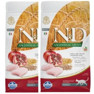 FARMINA N&D CAT ANCESTRAL GRAIN ADULT POLLO MELOGRANO 5KG ***2 SACCHI*** *prezzo riferito alla singola confezione