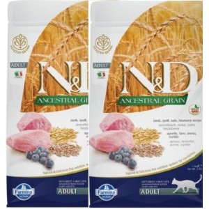 FARMINA N&D CAT ANCESTRAL GRAIN ADULT AGNELLO E MIRTILLO 5KG ***2 SACCHI***prezzo riferito alla singola confezione*