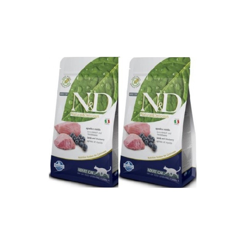 FARMINA N&D PRIME ADULT AGNELLO E MIRTILLO 5KG ***2 SACCHI ****prezzo riferito alla singola confezione*