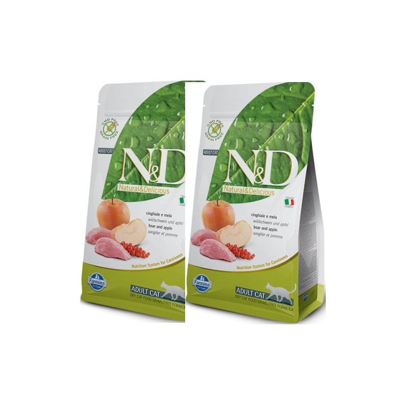 FARMINA N&D PRIME ADULT CINGHIALE E MELA 5KG *acquisto minimo 2 sacchi*prezzo riferito alla singola confezione*