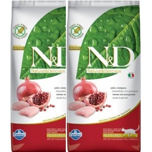 FARMINA N&D PRIME ADULT NEUTERED POLLO E MELOGRANO KG. 5 ***2 SACCHI****prezzo riferito alla singola confezione*